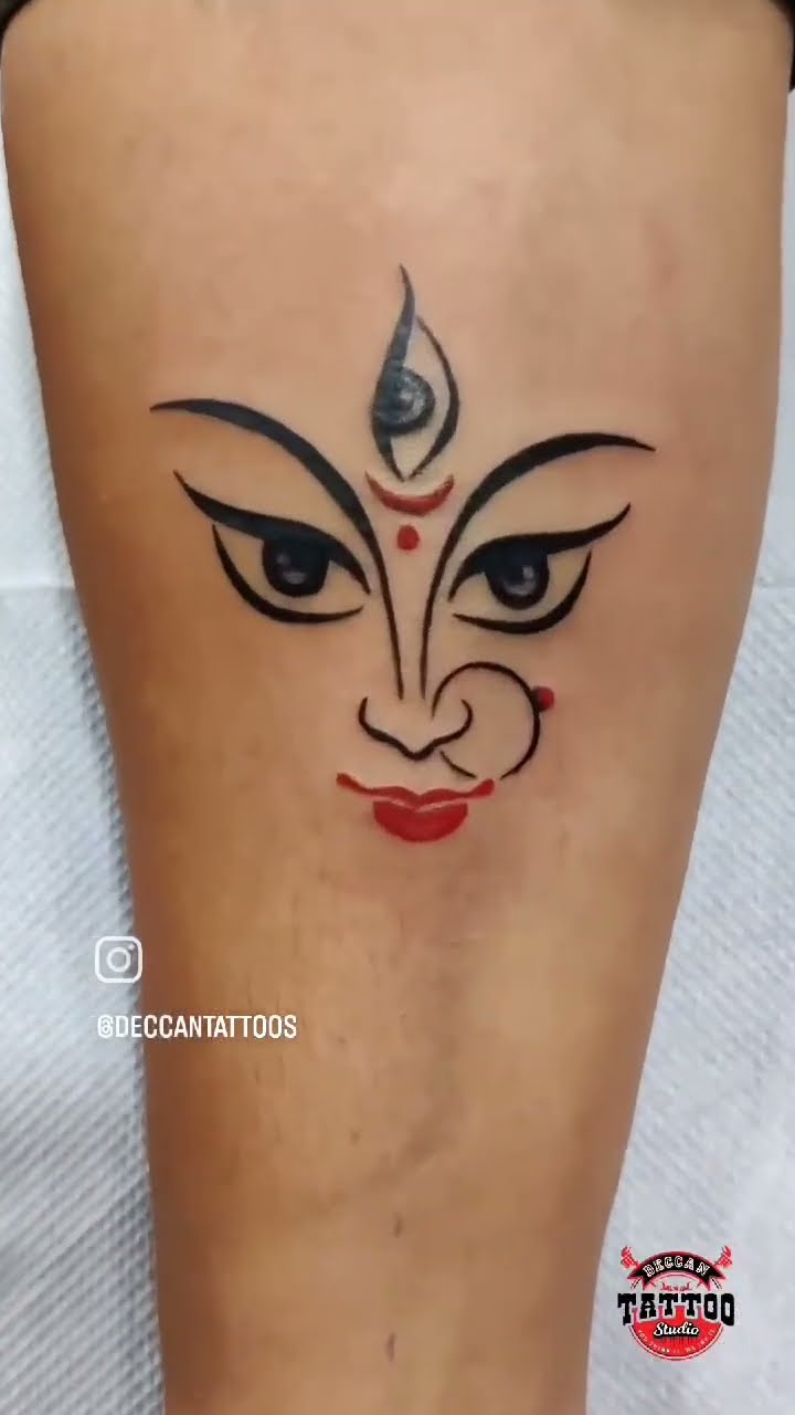 Top 161+ goddess durga tattoos