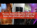 Review Devoko Electric Standing Desk 160 x 80cm with USB Charging Height Adjustable with Desktop Sit