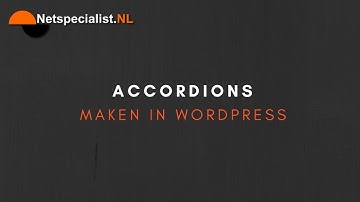 accordions maken in wordpress