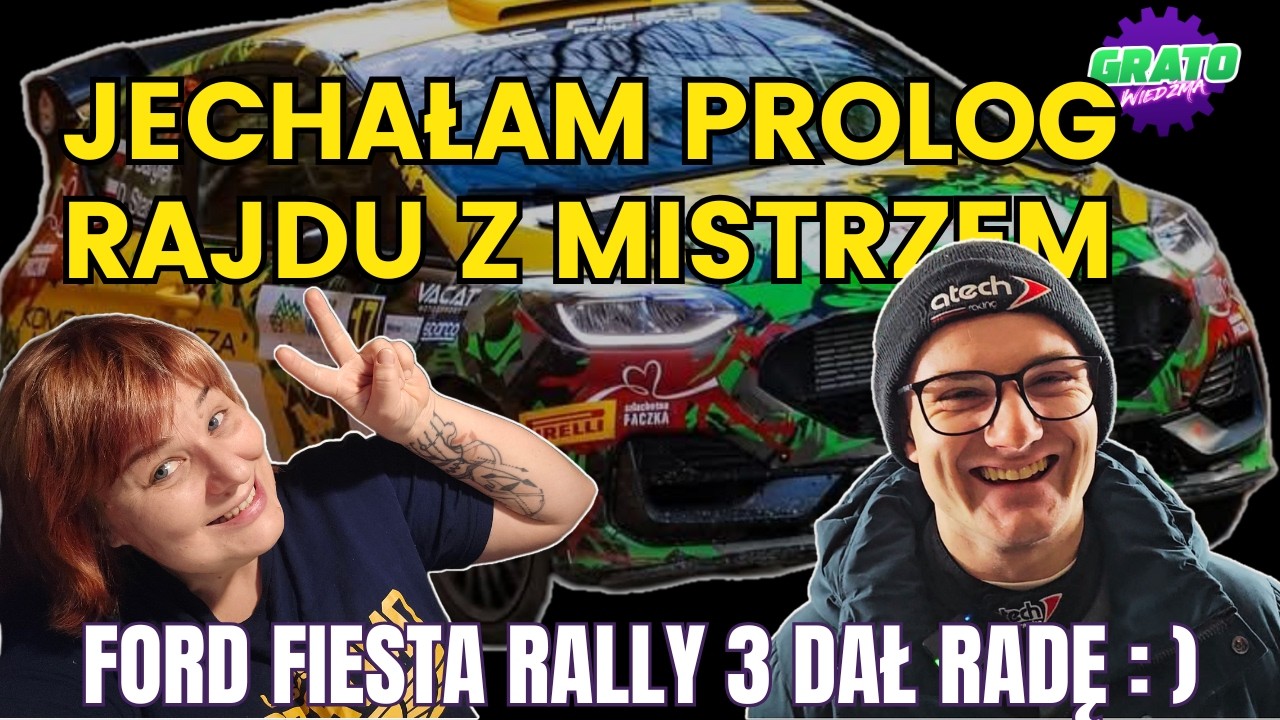 Hubert Laskowski za kierownicą, ja na prawym fotelu, Fiesta Rally 3 na prologu rajdu, CO SIĘ DZIEJE?