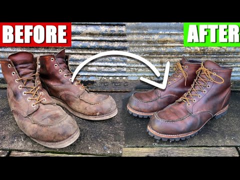 Red Wing Classic Moc Refurbishment | Complete Boot Makeover - YouTube