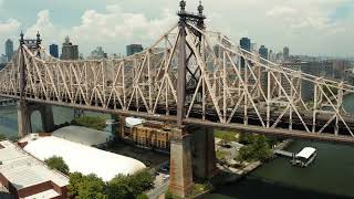 QueensBoro Bridge - NYC Roosevelt Island Drone