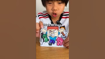 Who is this?🤣Making An Easy Face Changing Minecraft Steve DIY Craft idea #shorts #minecraft #paper