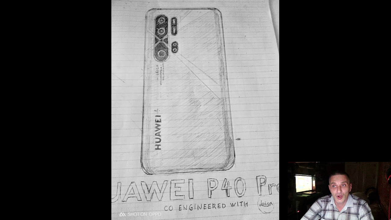Huawei P40 Pro нарисовали на бумаге - YouTube