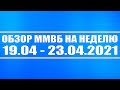 Обзор ММВБ на неделю 19.04 - 23.04.2021 + Санкции + Доллар + Нефть + Что я буду делать с акциями РФ?