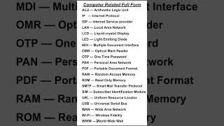 Computer related full form