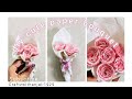 Diy mini paper bouquet // easy & beautiful paper rose bouquet //How to make paper rose bouquet easy.