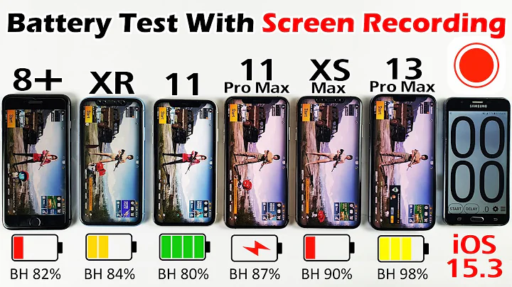 8 Plus vs XR vs 11 vs 11 Pro Max vs XS Max vs 13 Pro Max Battery Test With PUBG Screen Recording