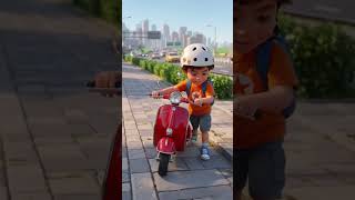 Dorong Motor Mogok Sambil Belajar Safety #animation #cartoon #movie #anime #superhero #funny #auto