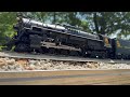 The Lionel Chesapeake, and Ohio 2699 old-school power on the massive outdoor railway