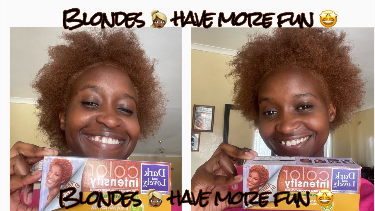 Dying my hair blonde(ish) at home using Dark and Lovely Amber blonde 👱🏾