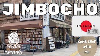 JIMBOCHO Walk✨WOODBLOCK Prints, BOOK Shops, SHOWA Retro, WASHI Paper + Haul! SHOPPING in JAPAN