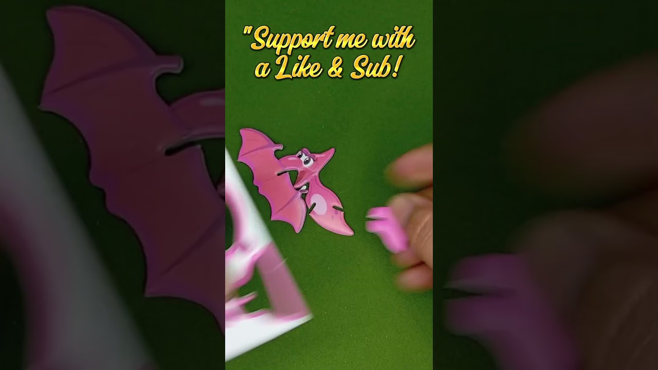 ASMR 3D Pterodactyl Craft - No Glue, No Scissors! 🦖✨ 