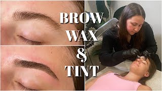 BROW WAX \& TINT | How To Achieve Thicker Brows | Step by Step | Licensed Esthetician