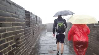 Walking on the Great Wall of China in the HEAVY RAIN (6/8)