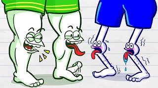 PERFECT Leg Day Workout! Max Builds Muscle For His Chicken Legs | Max's Puppy Dog Cartoon