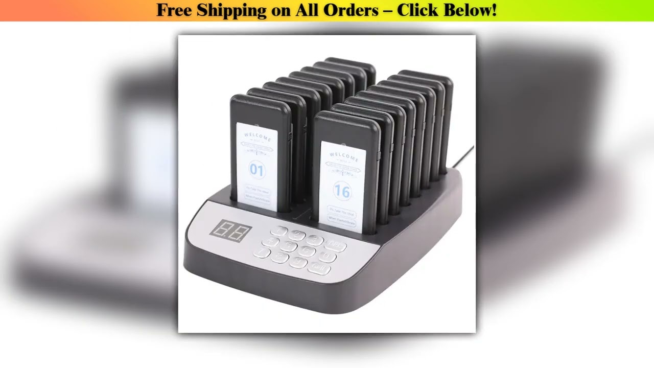 Wireless calling system 16PCS buzzer beeper bell receivers for Restaurant pager food Court cafe