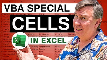 Excel - Using Go To Special in an Excel Macro with Special Cells - Episode 1297