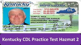 Kentucky CDL Practice Test Hazmat 2