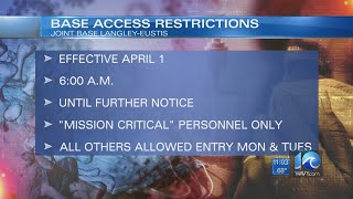 COVID-19: Joint Base Langley-Eustis further restricts base access to only mission-critical personnel