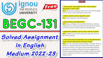 BEGC-131 Solved Assignment 2022-23 In English #ignou #assignment2022_23 #ignou_assignment_wala
