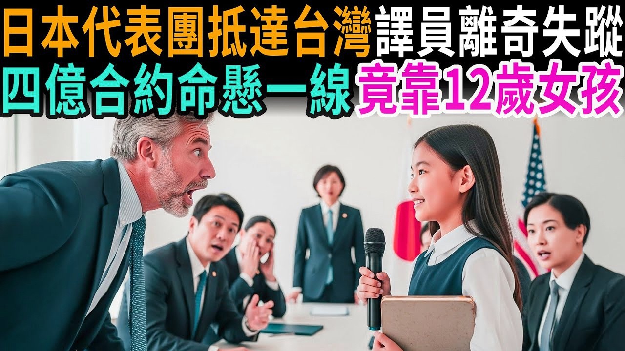 「日本代表團已到，台灣翻譯卻離奇失蹤」四億合約命懸一線——最後救場的竟是12歲小女孩！#老年故事 #感人故事 #老年生活 #家庭故事 #人生經歷 #故事