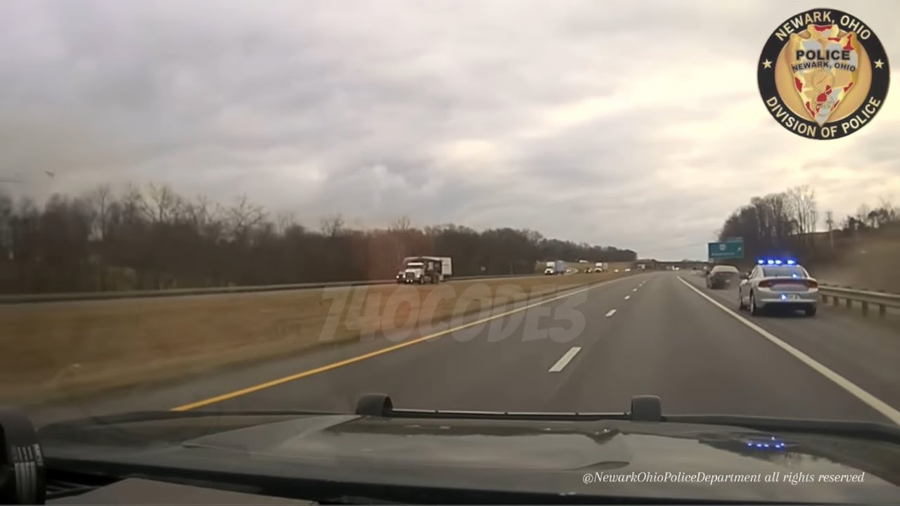 Suspect Leads Newark Ohio Police on a 40 Mile Chase - YouTube