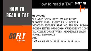 How to read a Terminal Aerodrome Forecast (TAF): a GoFly Fix video