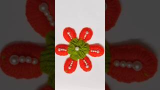 Amazing Woolen Flower Craft Idea using Finger - Easy Woolen Flower Making