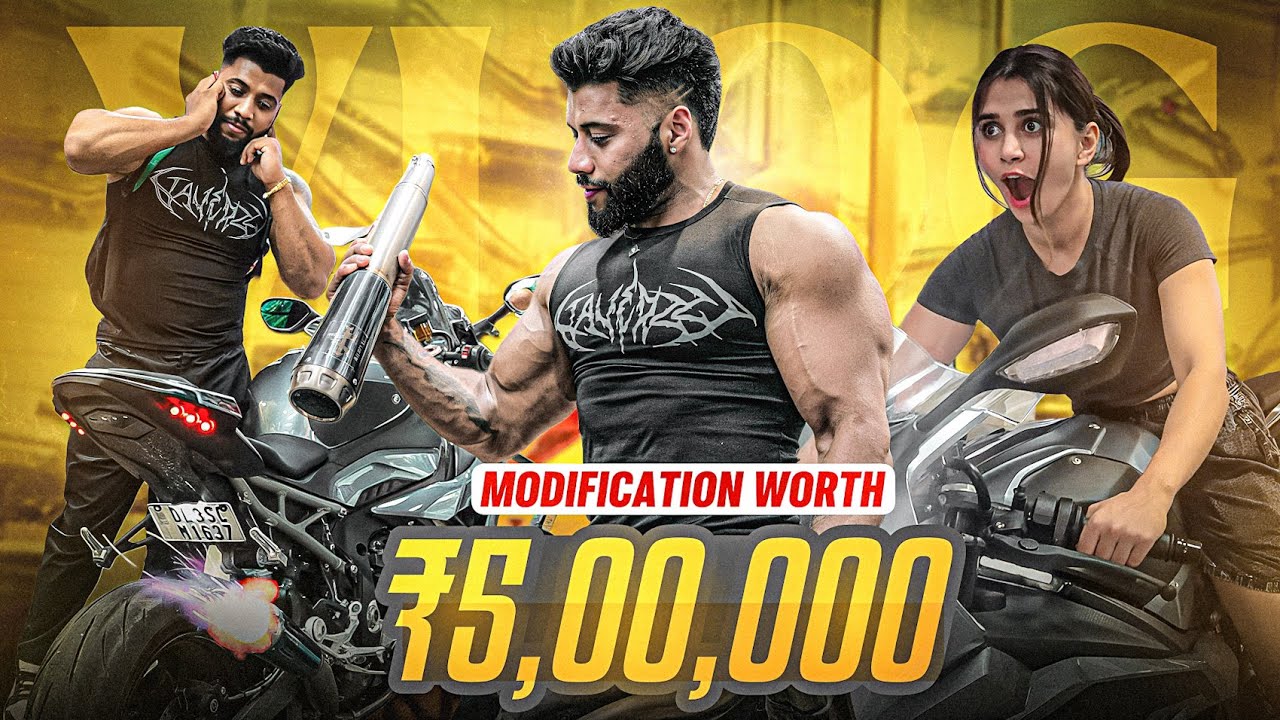 KAAN FAAD MODIFICATION 🤯 | SUPER LOUD EXHAUST INSTALLED🔥| MOTO VLOG