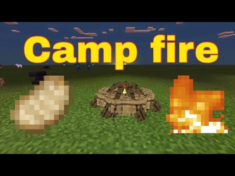 How to make a campfire in Minecraft Pocket Edition - YouTube