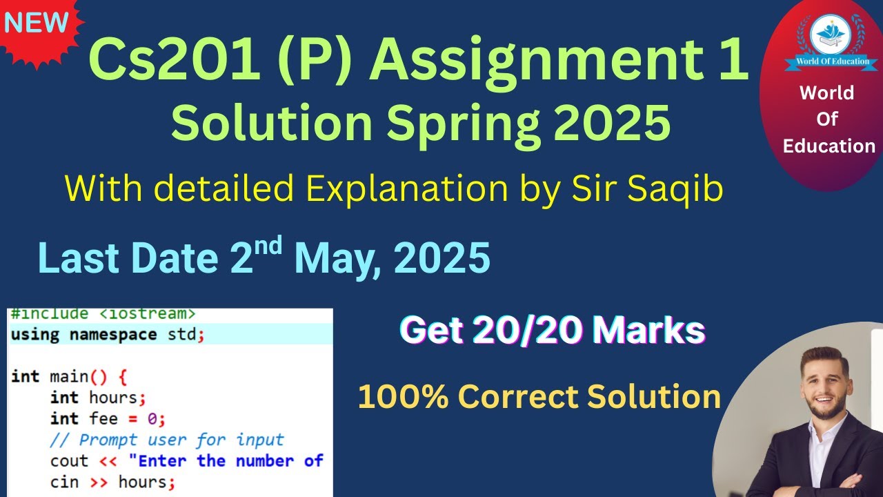 cs201p assignment 1 solution 2025 | CS201p assignment 1 solution spring ...