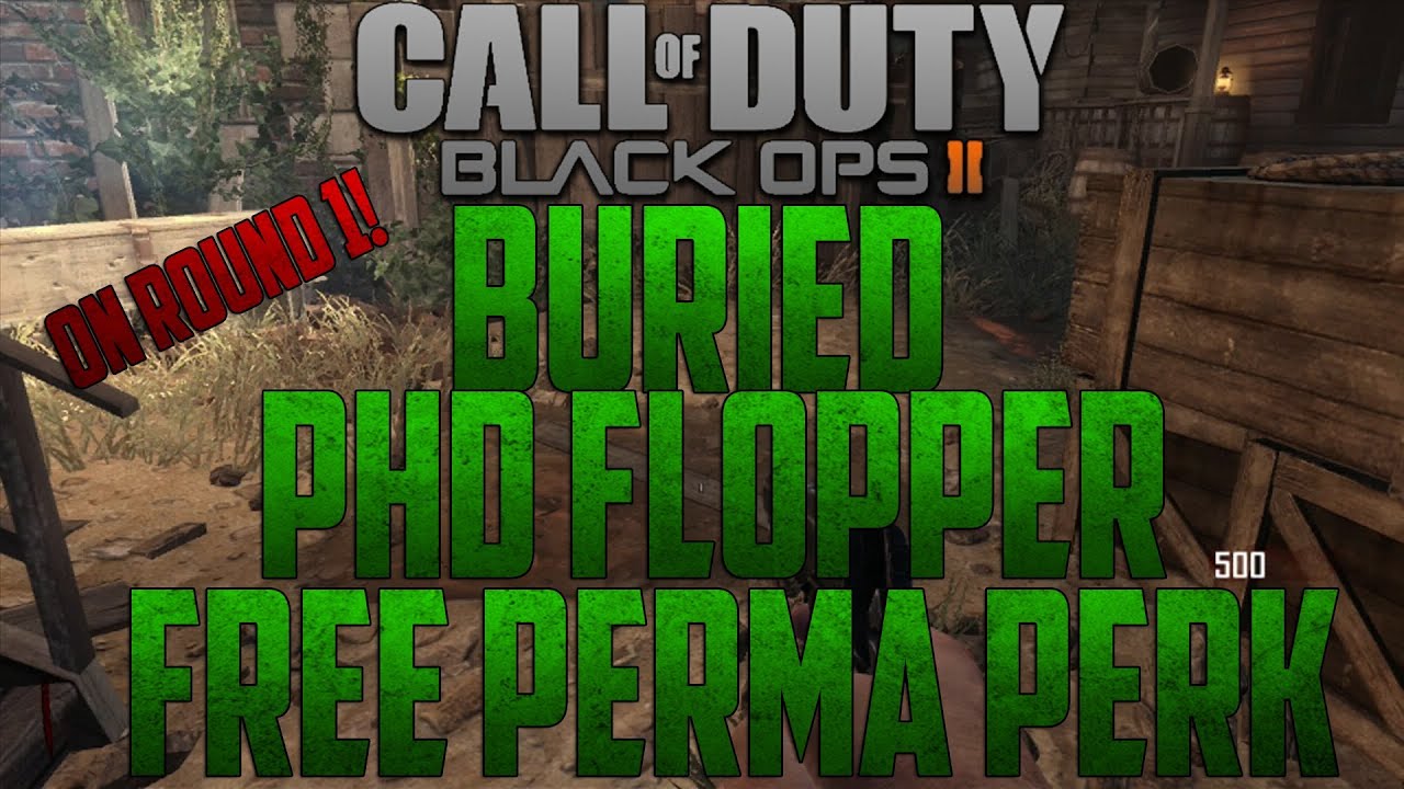 BURIED Zombies! PhD FLOPPER Perma Perk 1 Round Tutorial! BO2