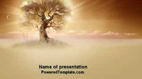 Lonely Tree At The Field In The Winter PowerPoint Template by PoweredTemplate.com