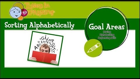 Sorting Alphabetically Song for Special Education