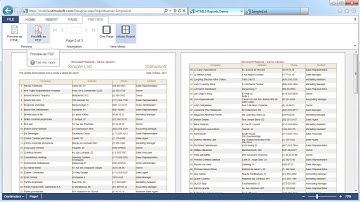 Previewing Report as HTML File or PDF Document in HTML5 Designer - [Shot on version 2013.1]