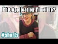 PhD Application Timeline? #SHORTS