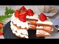 いちごのココアショートケーキStrawberry chocolate short cake small size made with one egg