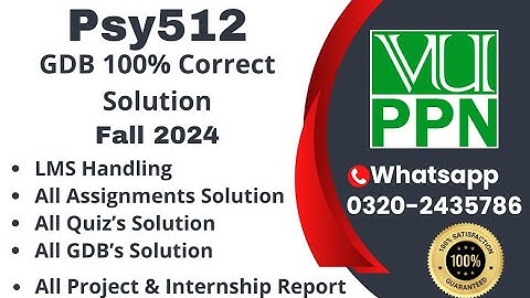 Psy512 GDB 1 100% Correct Solution Fall 2024, Psy512 GDB 1 Solution 2024 #psy512 #psy512gdb