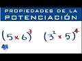 Propiedades de la potenciación | Potencia de un producto o multiplicación