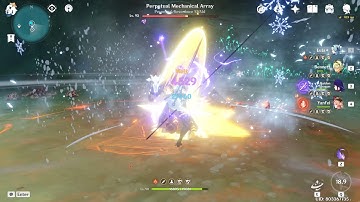 C0 Eula with Snowtomb-starsilver deals 500K burst to Perpetual Mechanical Array in open world