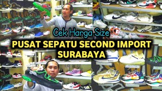 Grebek pusat sepatu second import semua brand model ada online offline cek harga size lengkap