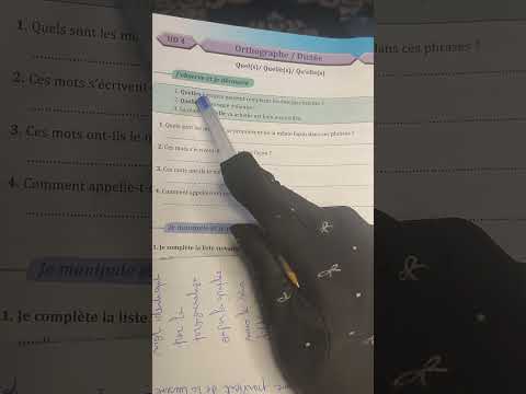 6ème année primaire parcours page 132, 133 orthographe et dictée quels/ quelle/ qu' elle