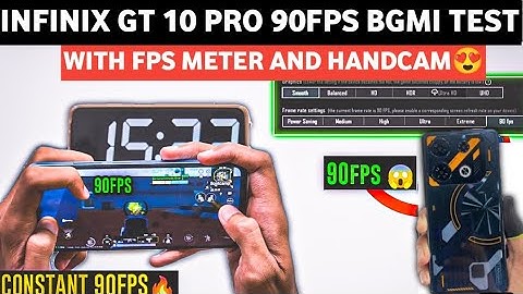 INFINIX GT 10 PRO 90FPS BGMI TEST WITH FPS METER AND HANDCAM | BEST 90FPS GAMING PHONE UNDER 20K 😍|