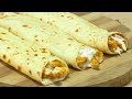 Chicken Pancake Roll Recipe - Chicken Roll Recipe - Pancake Roll Recipe - Stuffed Pancake Recipe