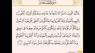 سورة الممتحنة من الآية (١) إلى الآية (٦) للشيخ الحصري
