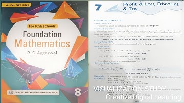 RS Aggarwal Class 8 Chapter 7 | Profit & Loss, Discount & Tax | ICSE Maths Full Explanation |PART 1