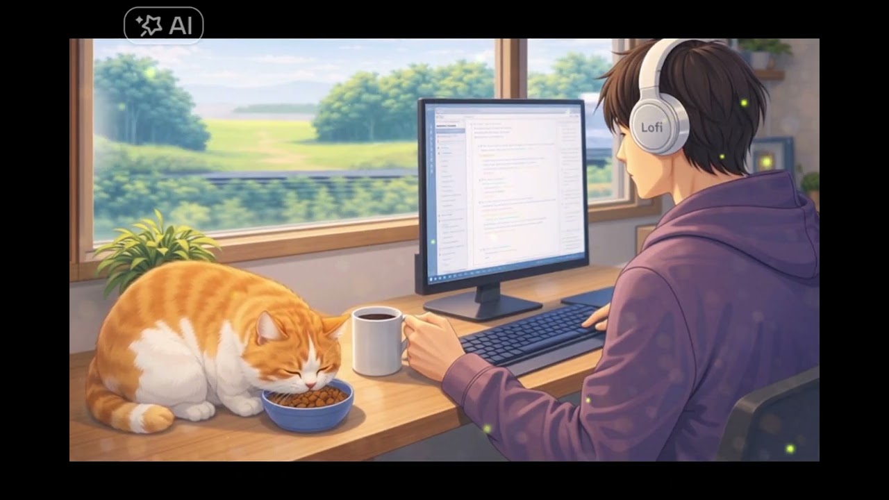 Quiet Desk Lo-Fi ☕ Slow Beats for Calm Work & Relaxing Moments