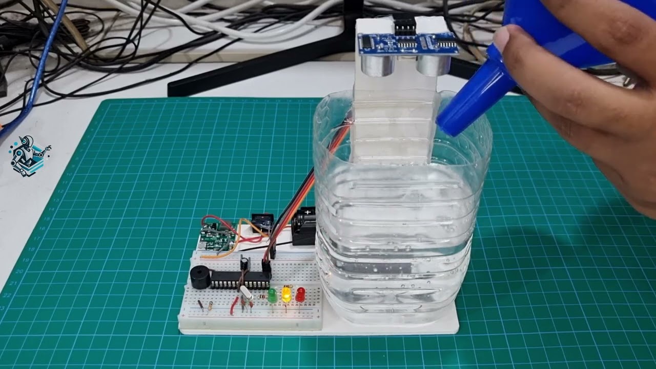 Automatic Flood Water Level Detector using ATmega328p | IC based Project