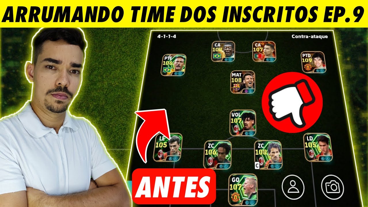 ESSE INSCRITO IA CAIR DE DIVISÃO… ATÉ EU MEXER NO TIME #ATI ep.9 efootball 2026 mobile